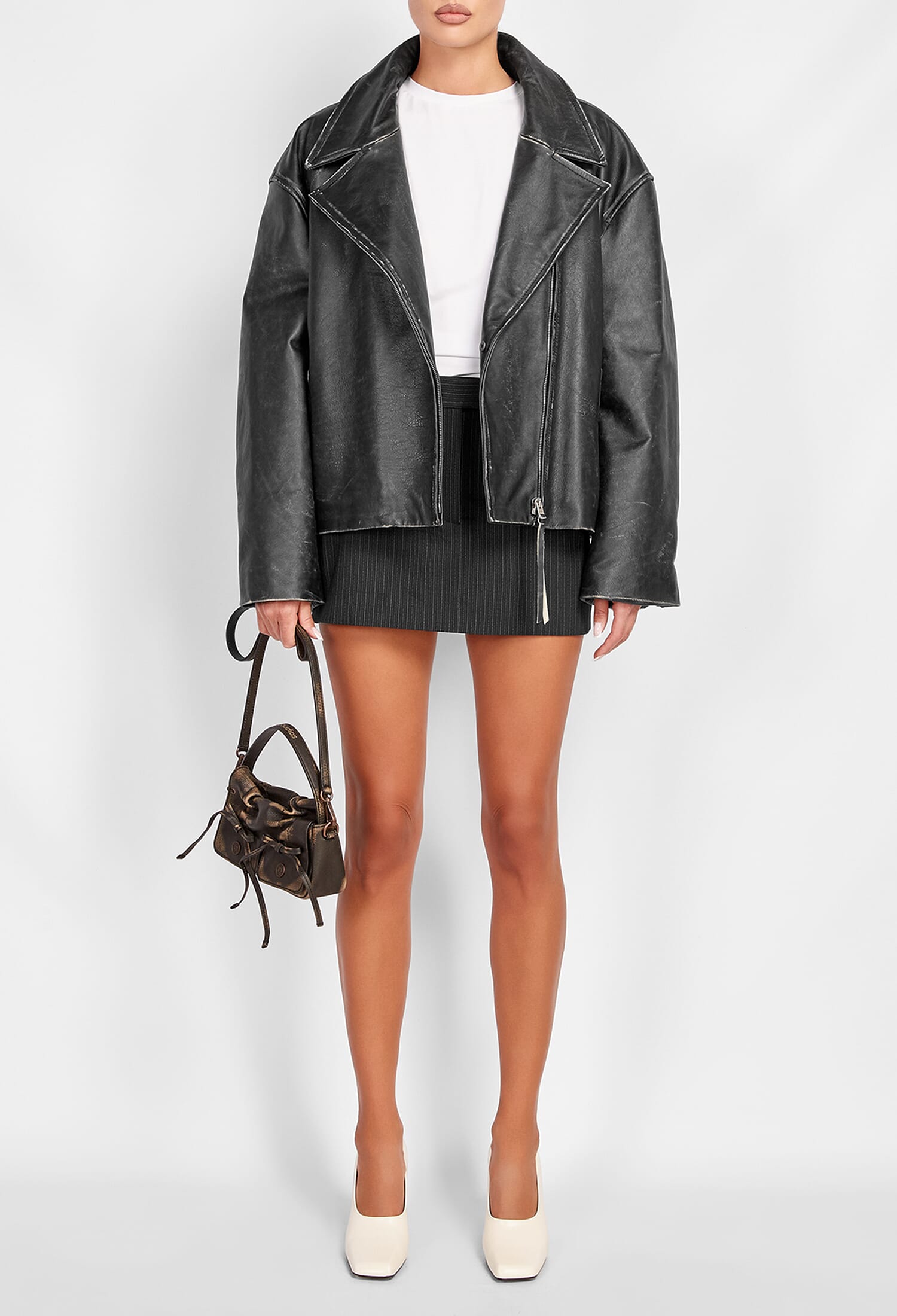 Шкіряна куртка Acne Studios A70183 125/0A2 купити за ціною 0 ГРН