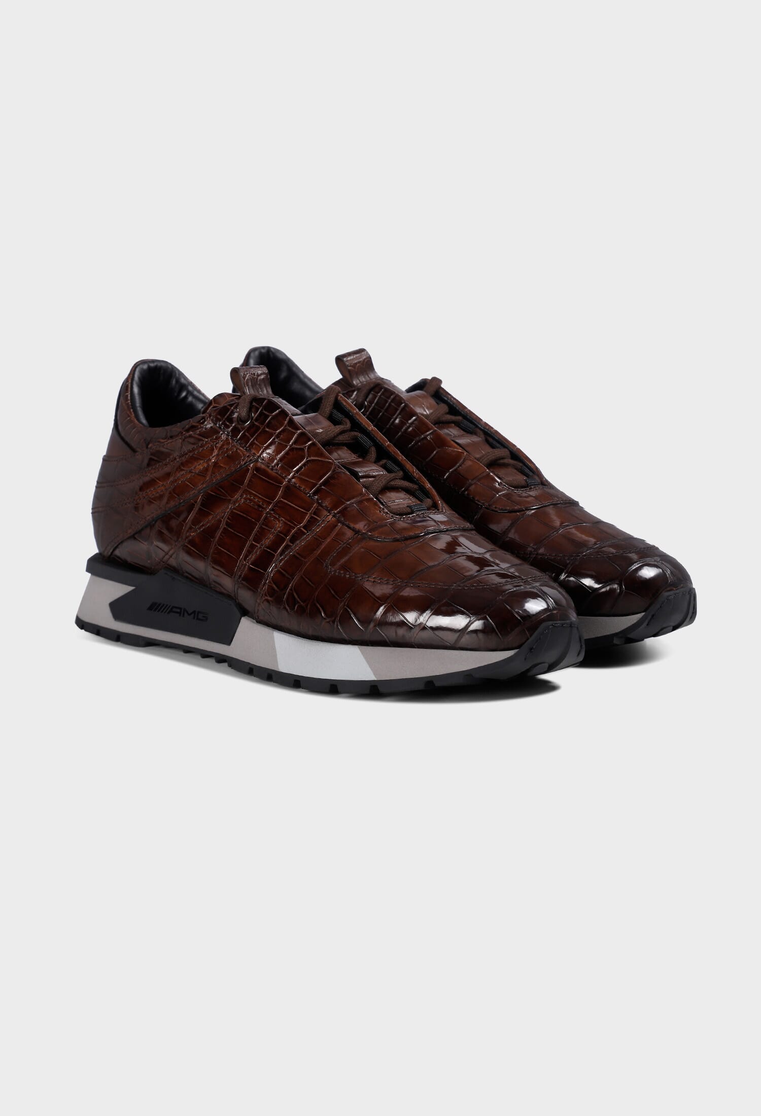 Кросівки зі шкіри крокодила Santoni 21432 221/0G3 купити за ціною