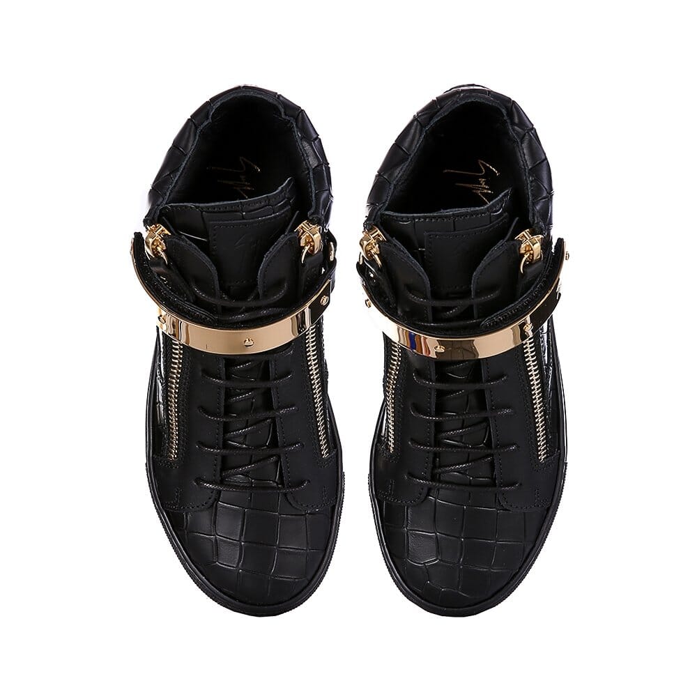 Шкіряні кеди Giuseppe Zanotti SBI65 118/02 купити за ціною 23 850