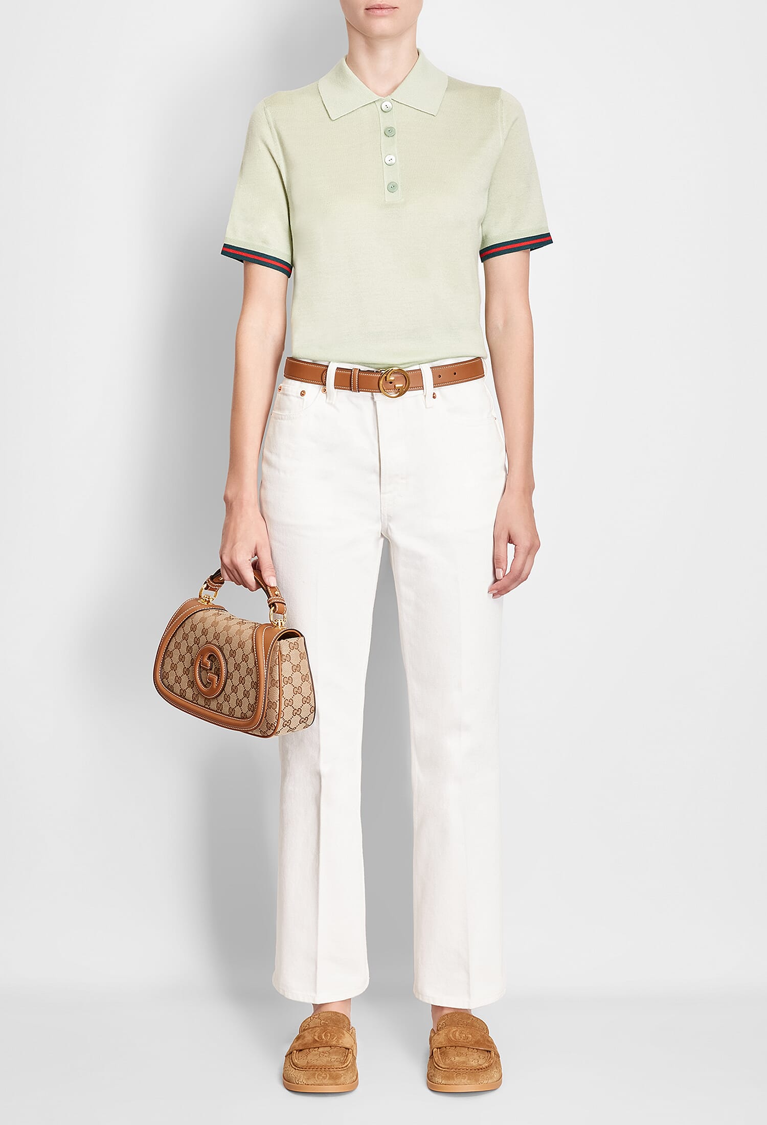 Кашемірове поло Gucci 818589 125/9IC купити за ціною 36 750 ГРН