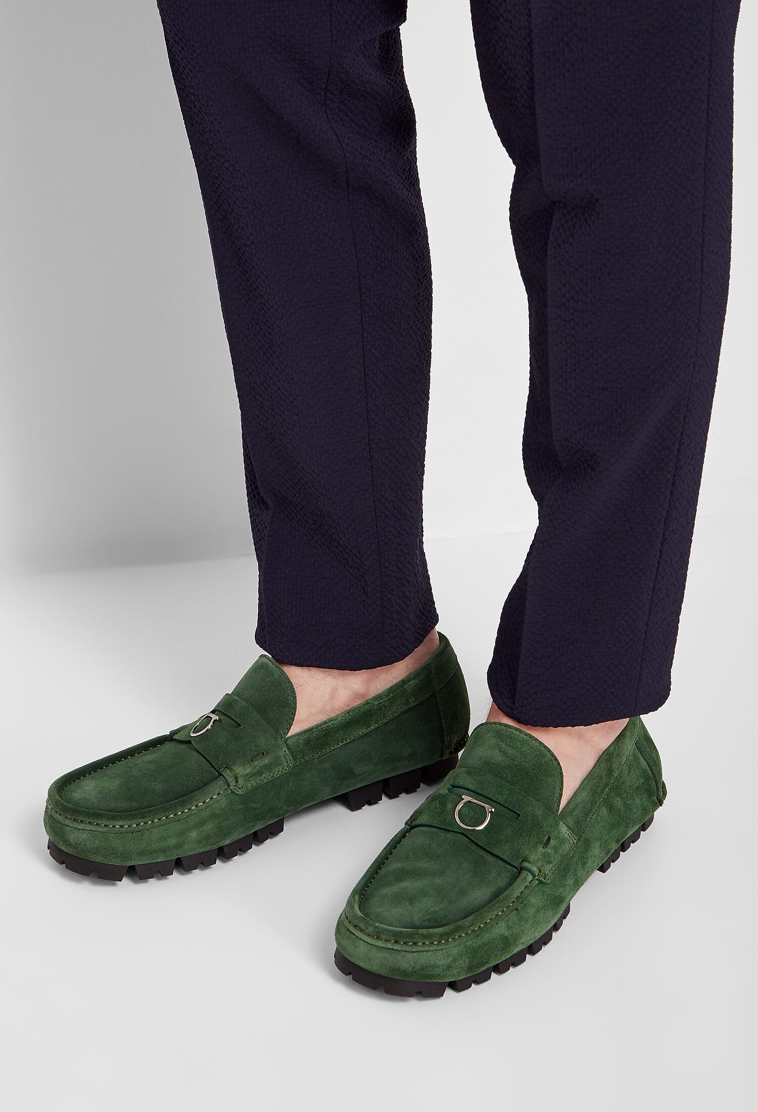 Замшеві мокасини DOUGAN FERRAGAMO 023610 124/0DH купити за ціною
