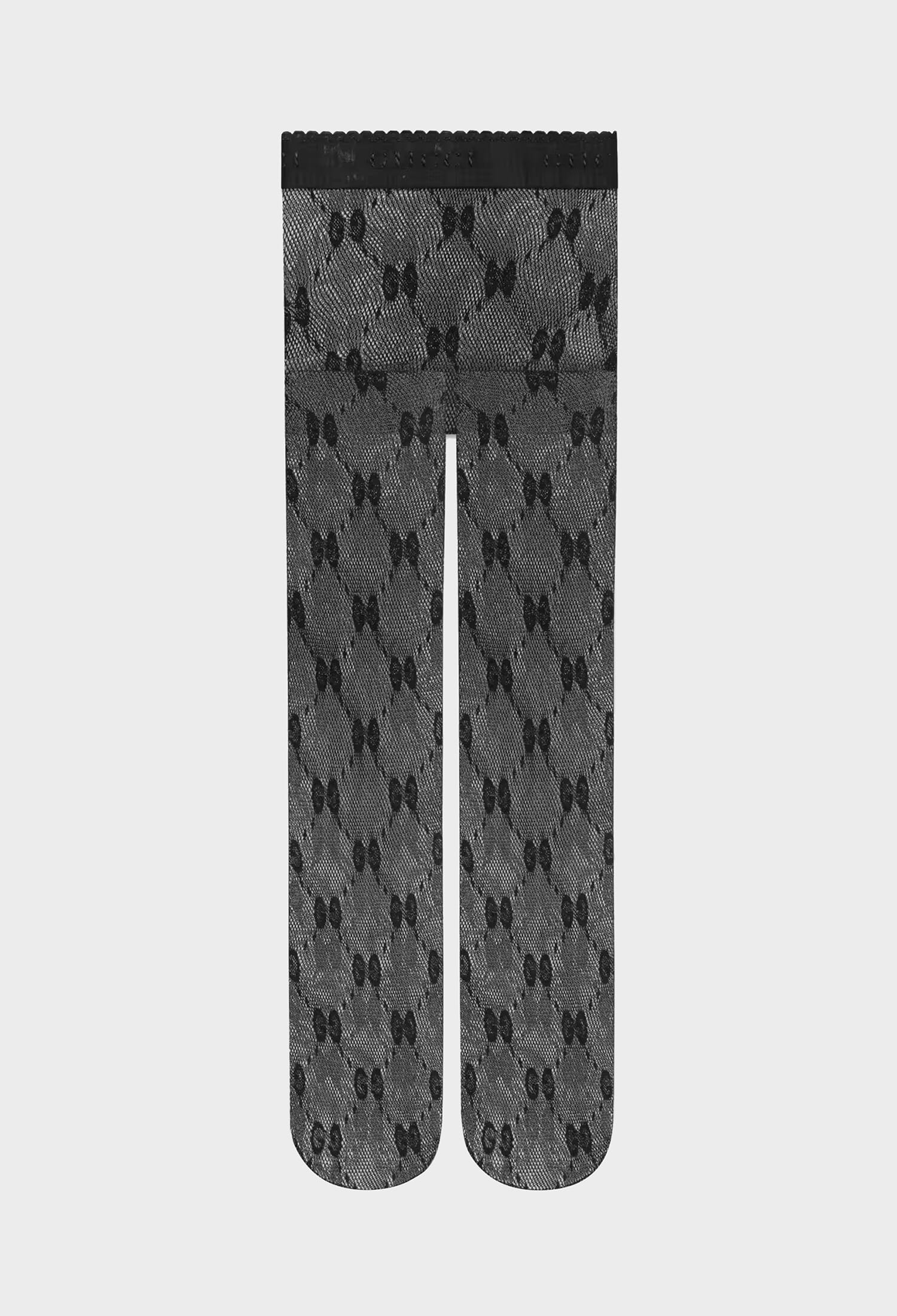 Gucci モノグラム網タイツ M プリント ストレッチナイロン タイツ ・ブラック | GUCCI公式