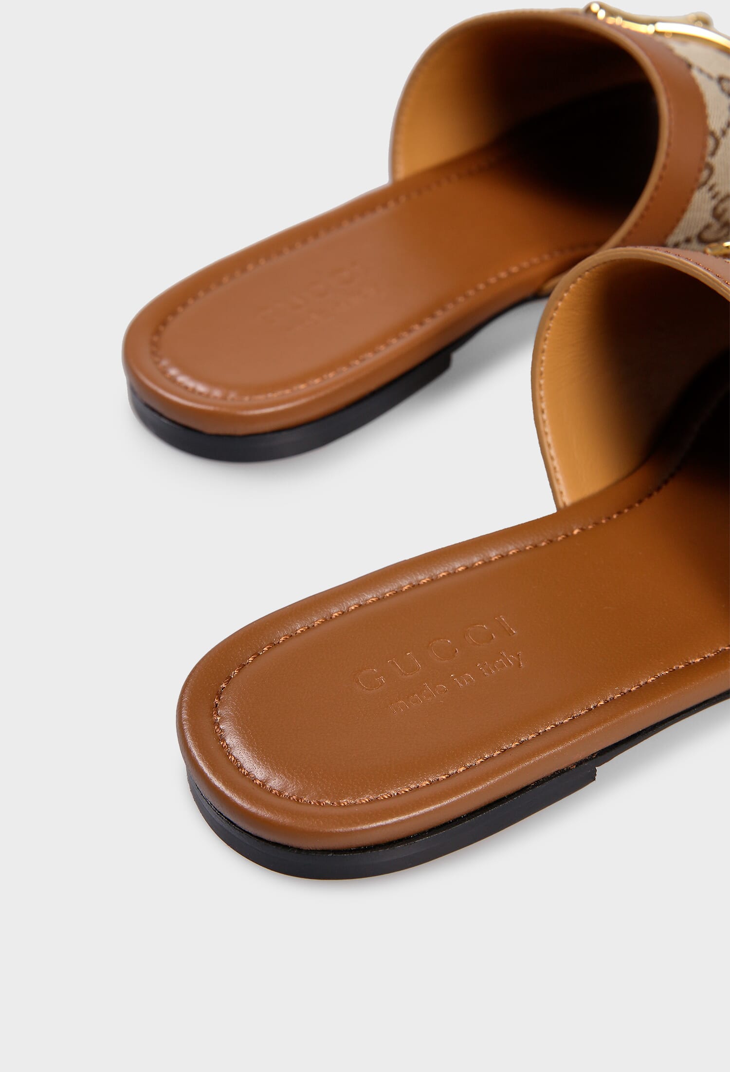 Шкіряні шльопанці HORSEBIT Gucci 834427 225/1I3 купити за ціною 42